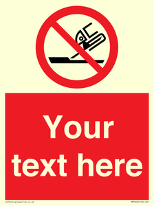 Custom prohibition Do not use for face grinding